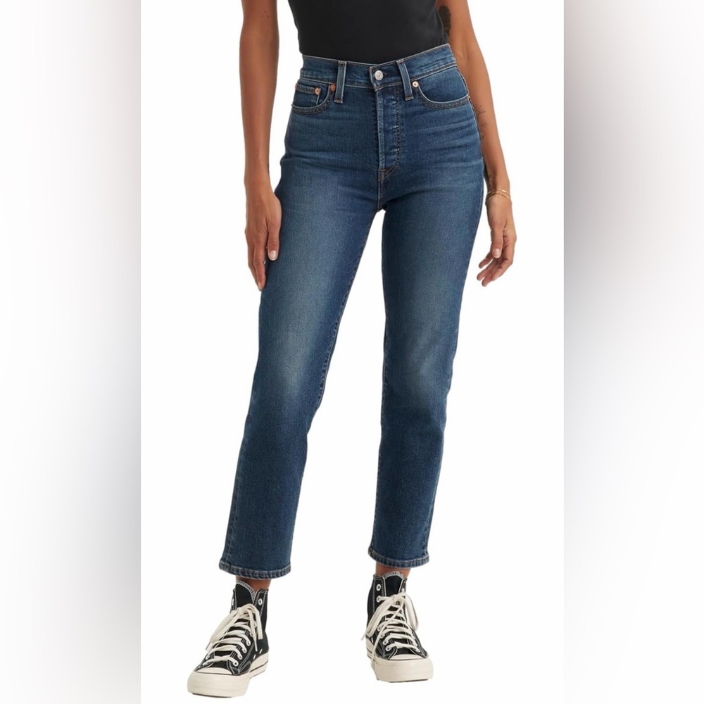 Levi's Wedgie Fit Button Fly Indigo Straight Jeans Size 28 (Inseam 28”) NWT